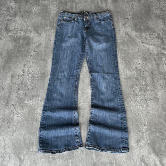 Vintage Y2K Seven7 Flare Style Graphic Skater Grunge Jeans - Picture 2 of 4